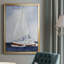 Bateau dans la mer, toile encadrée de qualité supérieure - prête à être accrochée-155332529-155332539