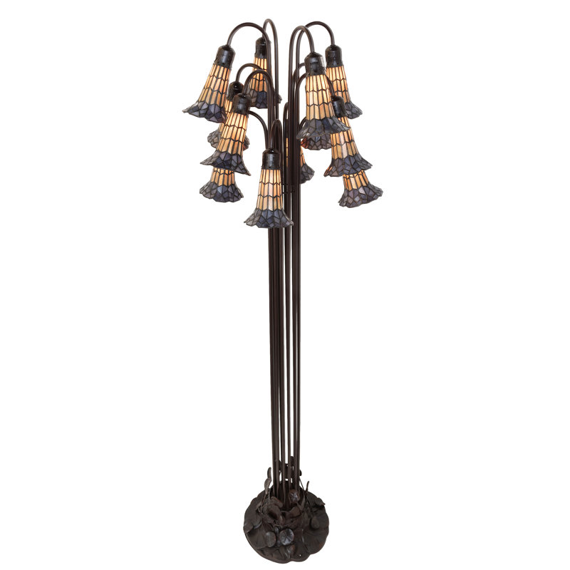 Bueche Tree Floor Lamp, Purple/Amber