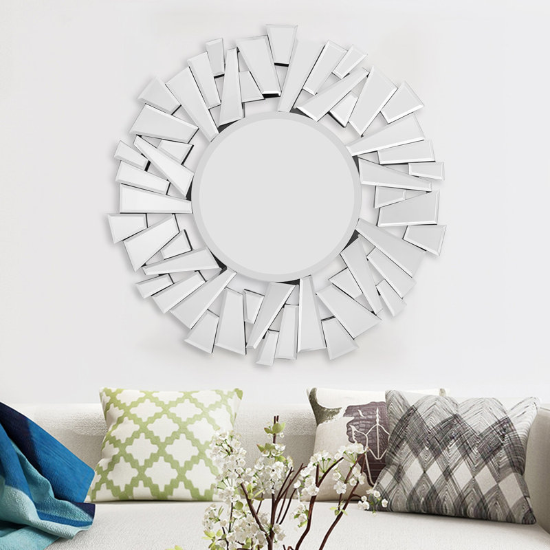 Miroir mural Dezideriu, H 31,5 po x l 31,5 po