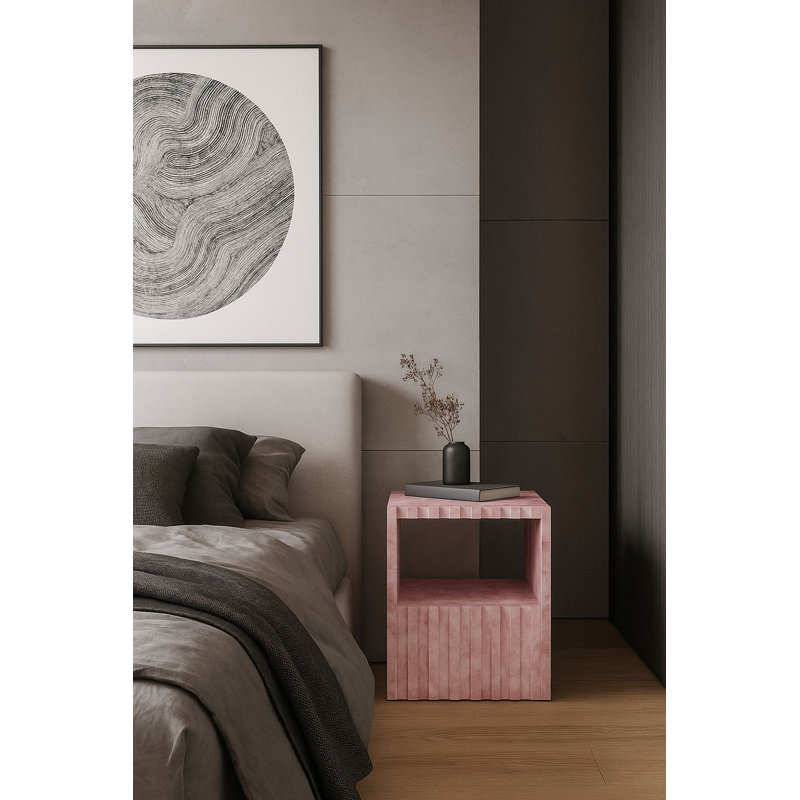 Table de chevet Ainarkar, Quartz rose