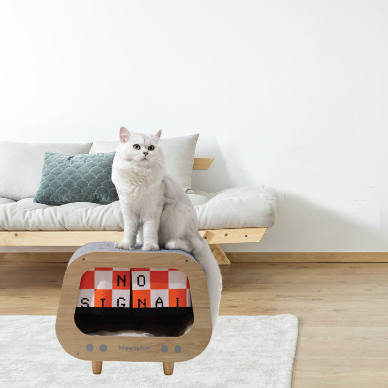Lit pour chat Cinya, Brun / gris, Grand (L 11 po x l 18 po)