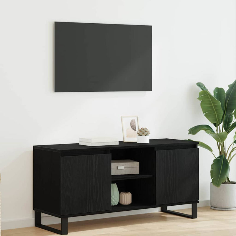 Unfinished TV Stand for TVs up to 48", Black Oak