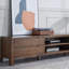 Meuble télé rétro en bois massif simple