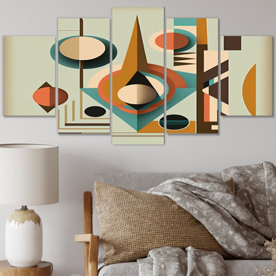 Aydan - impression d'art sur toile de lotus - 5 panneaux