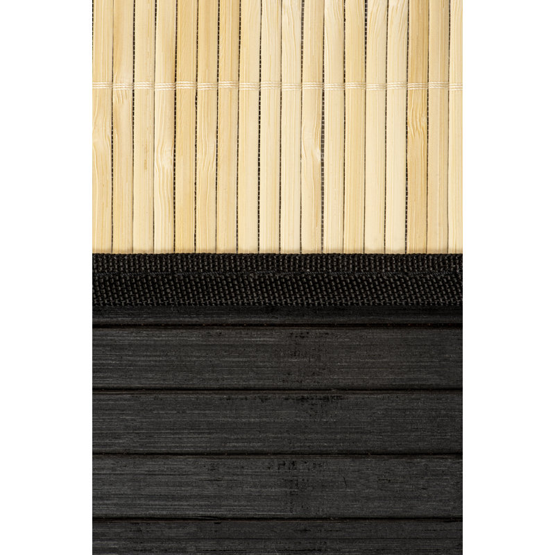 Bamboo Laundry Hamper with Handles, Large (62.5cm H x 60cm W x 40cm D), Black