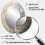 Mouvement méditatif gris et beige - grand miroir mural ovale sur métal-579989300