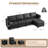 5-Piece Modern Upholstered Sectional Sofa-1334258794-1334258795
