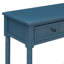 Console de style traditionnel avec deux tiroirs et une tablette inférieure (bleu marine foncé)