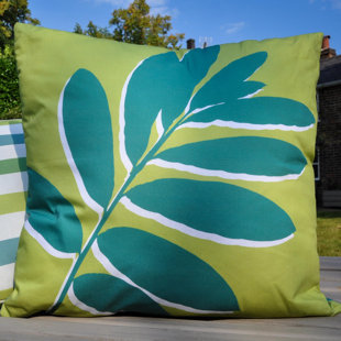 Indoor / Outdoor Floral Square Throw Pillow Cover