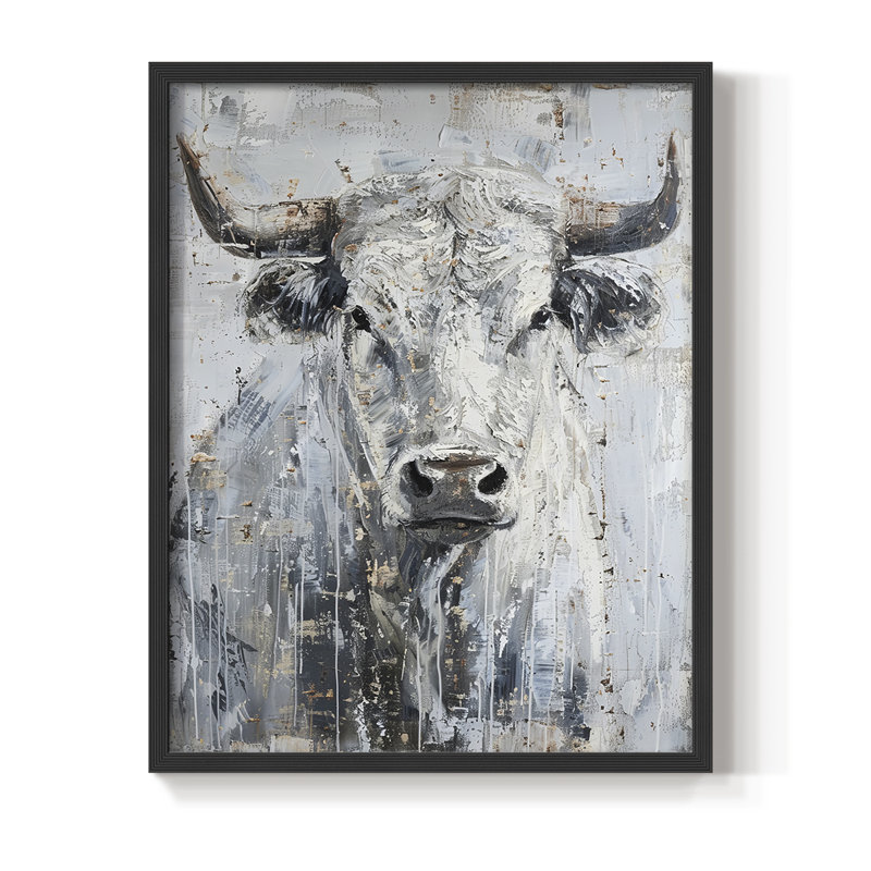 ANIMALS Series CXXIX  -Premium Framed Print -Ready to Hang - No Nails Required, 11" H x 9" W, Black