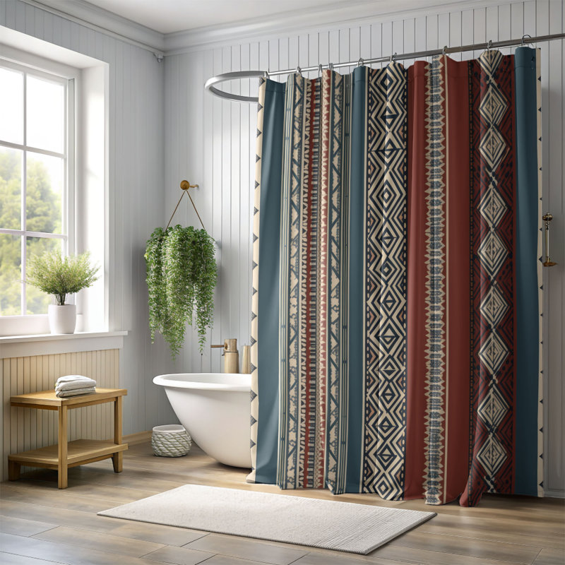 Rideau de douche Boho Tangles - Premium, H 74 po x l 71 po