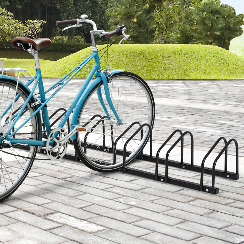 Andhav Bike Stand Parking Rack Floor/Wall Mount, 6 Racks Black
