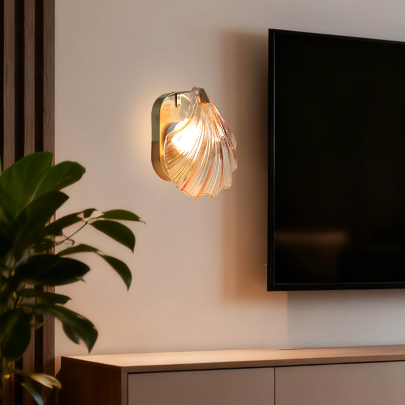 LED Shell Wall Light, Amber