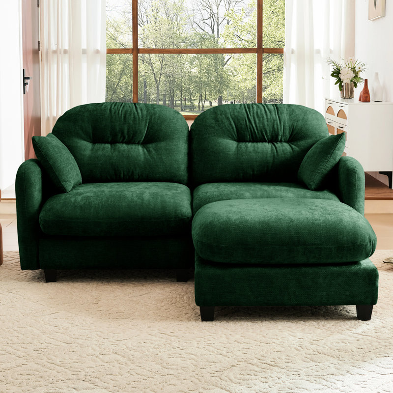 Canapé modulaire à 2 nuages avec tissu chenille, courbe ergonomique, zones de lecture, canapé modulaire en chenille douce, coussin, différents réglages