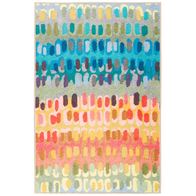 Paint Chip Multi Machine Printed Washable Rug
