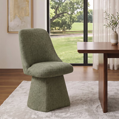 Swivel Fabric Upholstered Dining Chair