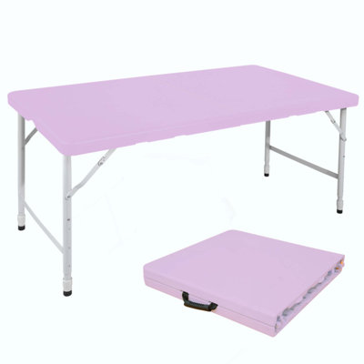 4Ft Portable Folding Table Indoor&Outdoor Maximum Weight 135KG Foldable Table For Camping