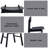 Briar 5Pcs Black Finish Rectangular Table W/ Chair Dining Set