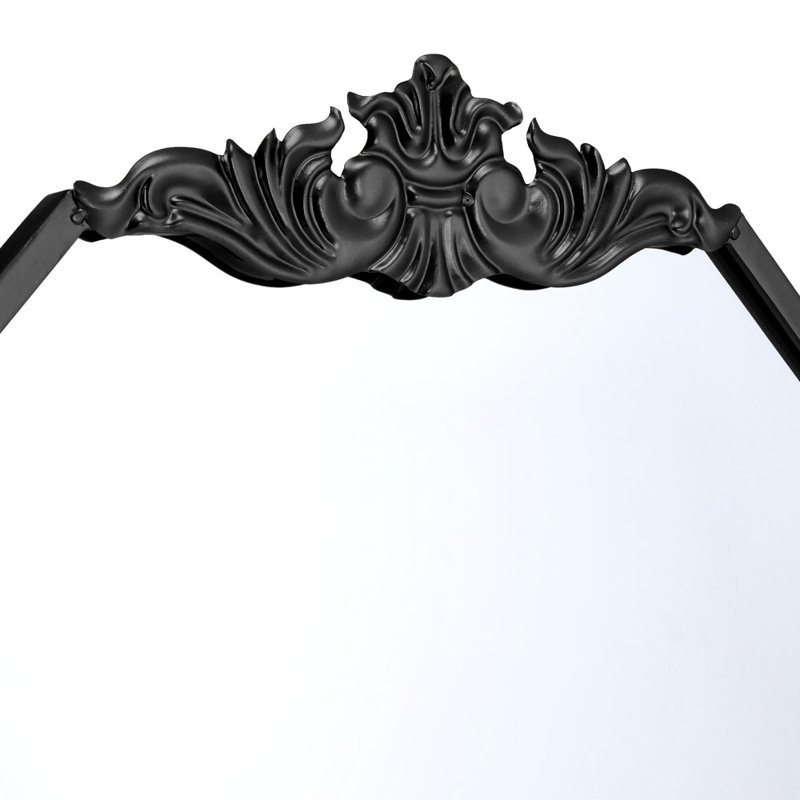 Gael Iron Arch Mirror, 90cm H x 60cm W, Black