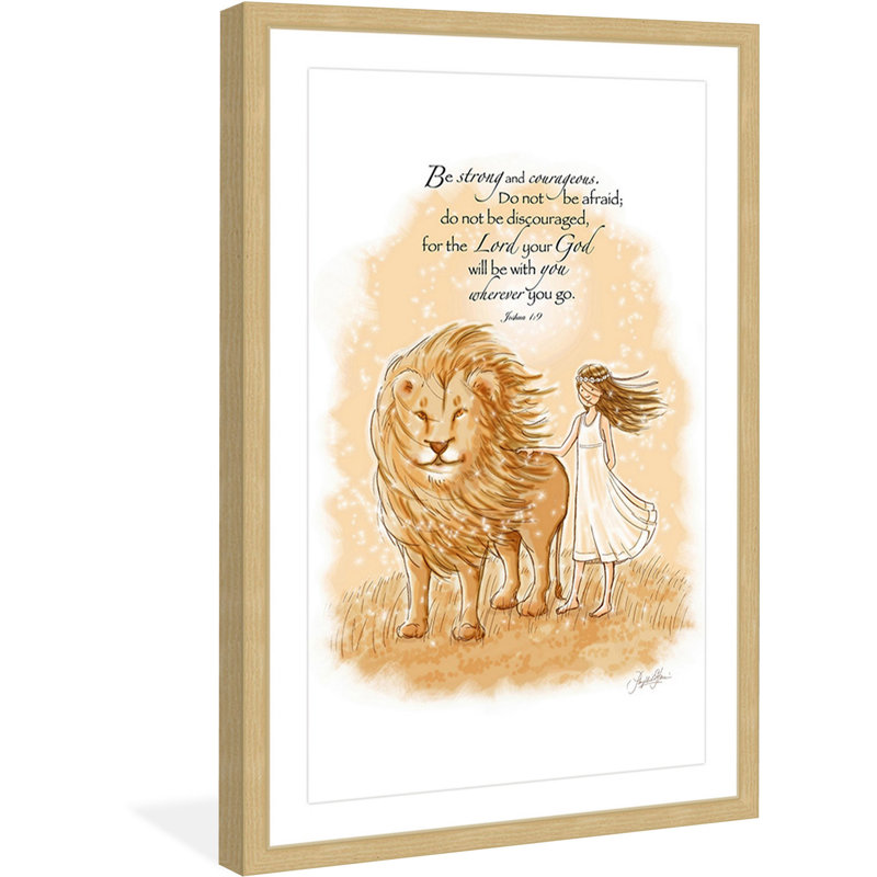 «Courageous» par Phyllis Harris, reproduction encadrée, H 24 po x l 16 po x P 1,5 po