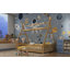 Lit de maison à plancher bas avec clôture et toit-1229205229-1229205228