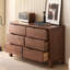 Armoire d'appoint en bois massif de couleur noyer noir
