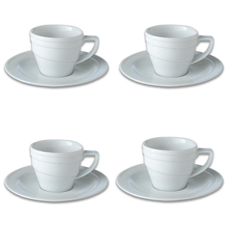 Porcelain Espresso Cup and Saucer