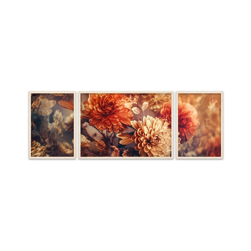Élégant ensemble de peintures décoratives en panneau de fibres à densité moyenne (3 pièces), 19,7 x 13,8 pouces (2 pièces) et 19,7 x 27,6 pouces (1 pièce) | 100% panneau de fibres à densité moyenne et cadre en bois massif (épaisseur: 0,8 po) | 
