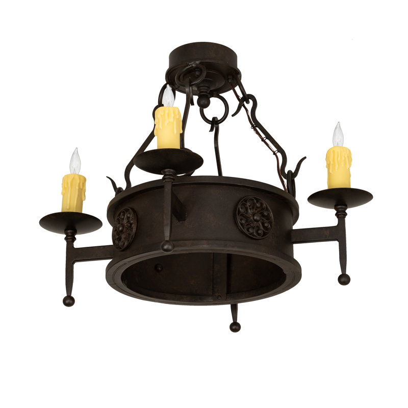 Lorenzo 4 - Light Semi Flush Mount, 18" H x 24" W x 24" D