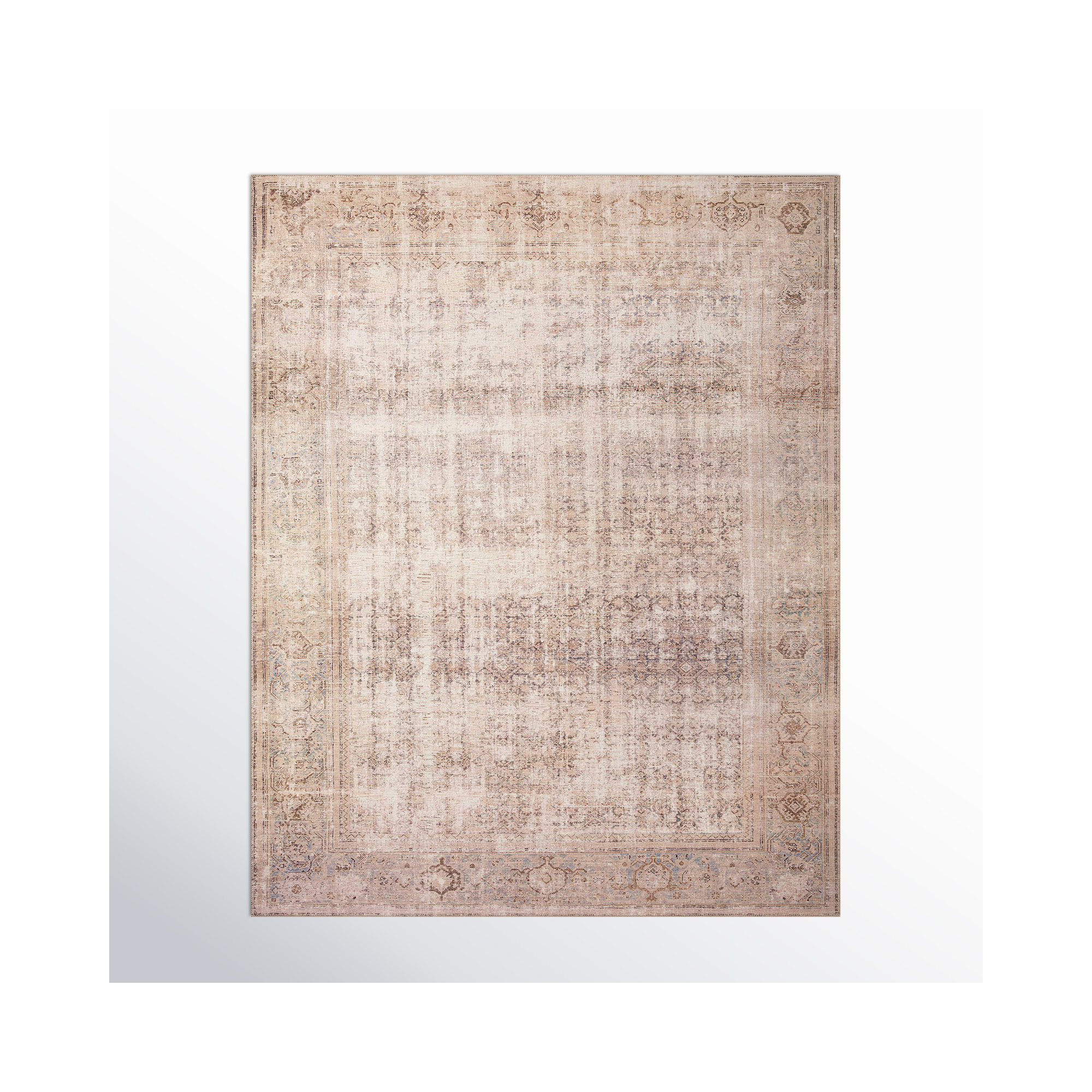 Georgie Oriental Ocean/Sand Area Rug, Rectangle 2'3" x 3'9"