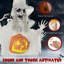 HOMCOM 6ft Outdoor Halloween Decoration Witch with Pumpkin Life Size White