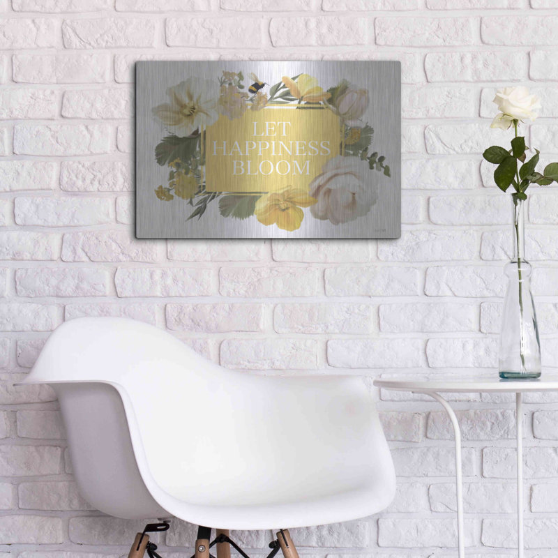«Let Happiness Bloom» par House Fenway, H 16 po x l 24 po