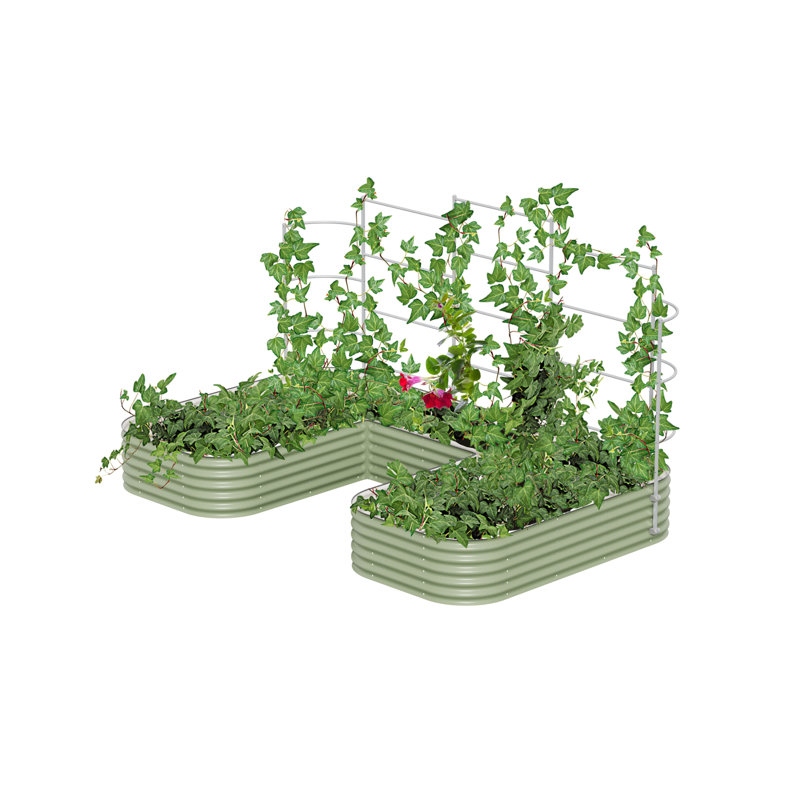 Modular Metal Trellis System for U-Shaped Jumbo Garden Beds