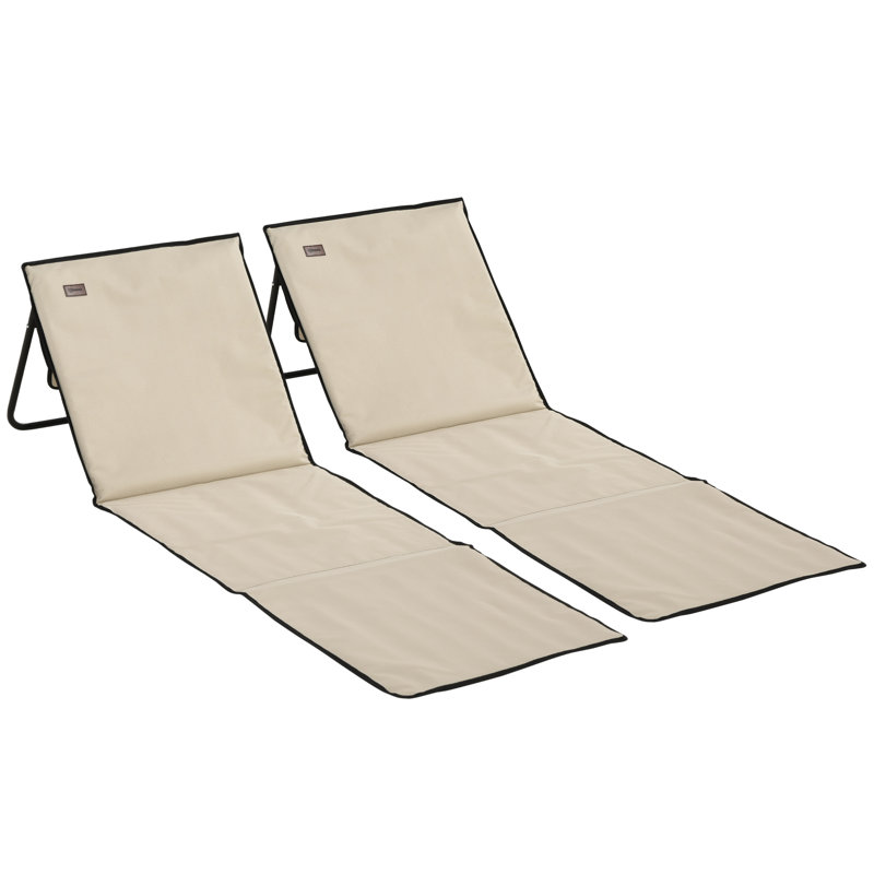 Portingale 142cm Long Reclining Chaise Lounge Set, Beige
