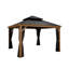 Pavillon de jardin extérieur en acier galvanisé à grain dur pour terrasse de patio 12 pi x 12 pi PURPLE LEAF-82512209