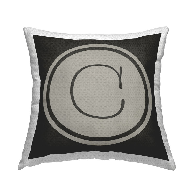 Coussin d'extérieur imprimé vintage rétro avec clé C et machine à écrire par Ziwei Li
