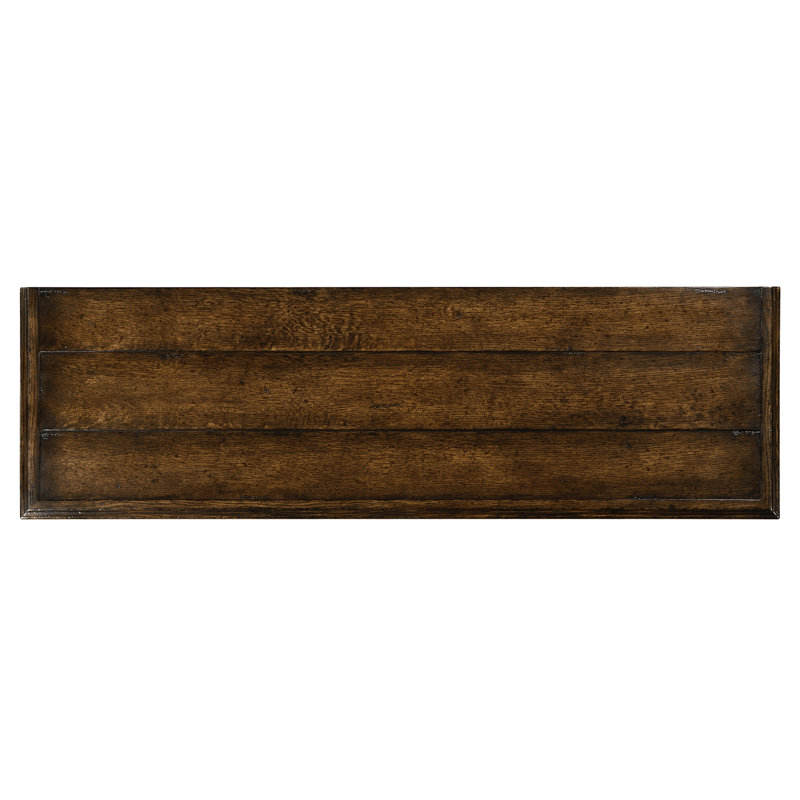 Sherwood Oak 64'' W Solid Wood Buffet, Tudor Oak Dark Brown