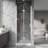 36 inch x 72 inch Chrome Frameless Tempered Glass Bifold Shower Door with Adjustable Pivot Swing