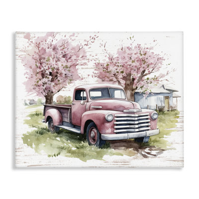 "Cherry Blossoms & Pickup", art mural par lettrage et doublure