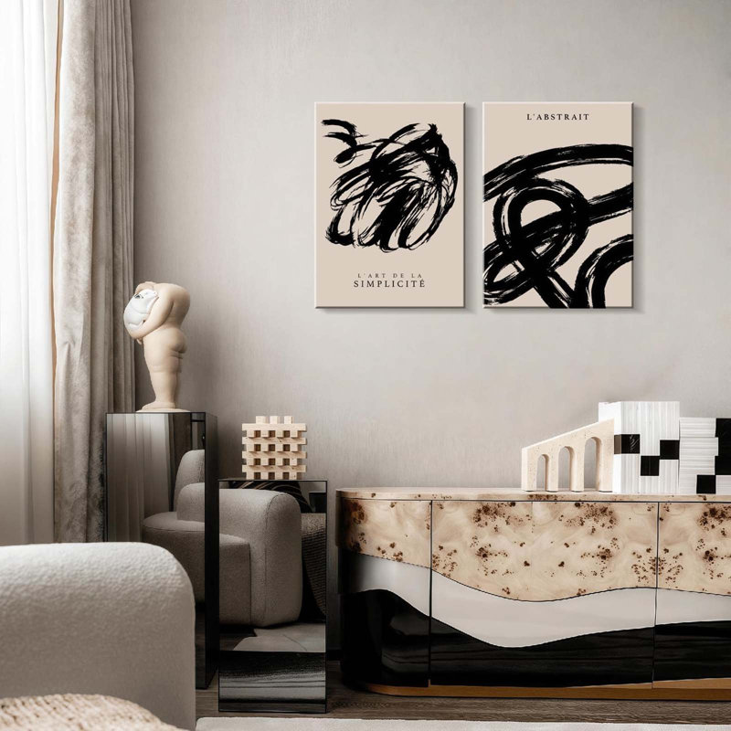 2 Piece Wrapped Canvas Wall Art