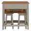 Ensemble de salle à manger en bois de pin massif pour 2 personnes Loveday-716076659-716076667-716076663