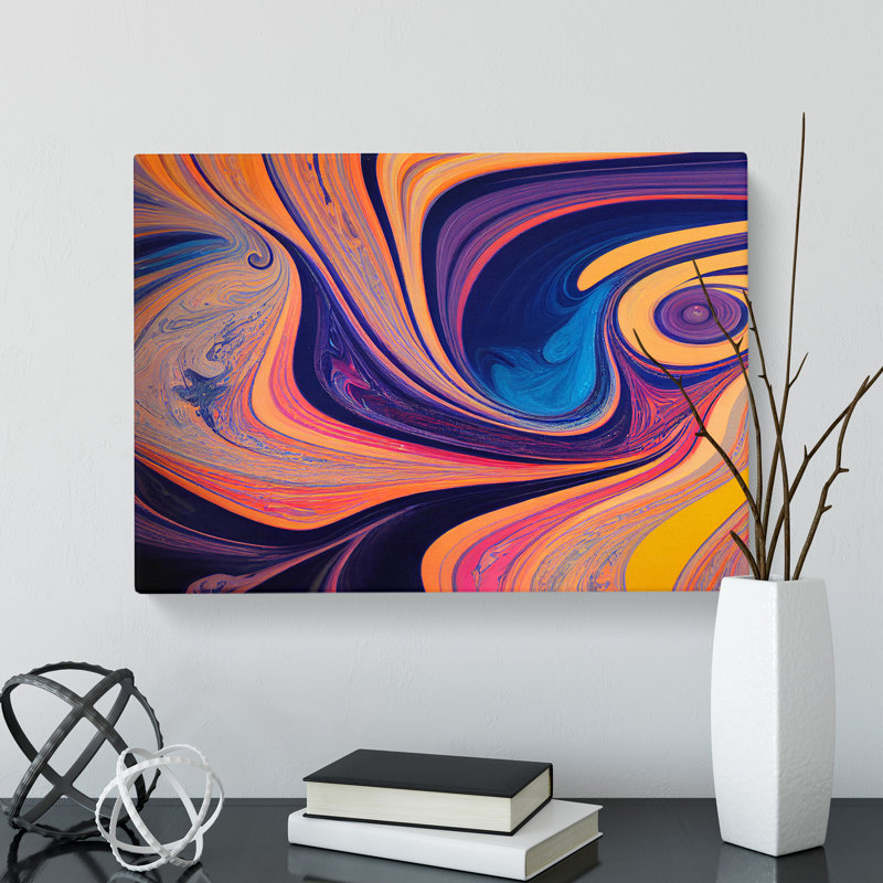 Modern Marbling Art Vol.8 Abstract - Wrapped Canvas, 35cm H x 50cm W x 3cm D