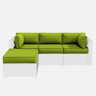Ensemble de 9 coussins de remplacement pour siège / dossier (ensemble de 3 sièges, 5 dossiers, 1 repose-pieds)