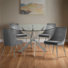 Meridian Furniture Vonda Dining Table + 4 Dining Chair Set