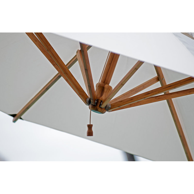Parasol carré en porte-à-faux 10 pi Sidewind, Écru