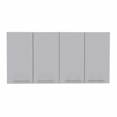 Wall Cabinet , Four Doors, Two Cabinets, Two Shelves