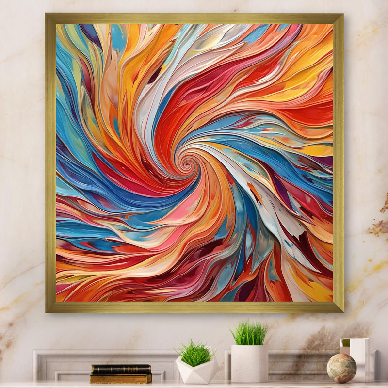 Spiral Symphony IV sur impression sur toile, Cadre doré à une seule photo, H 30 po x l 30 po x P 1 po
