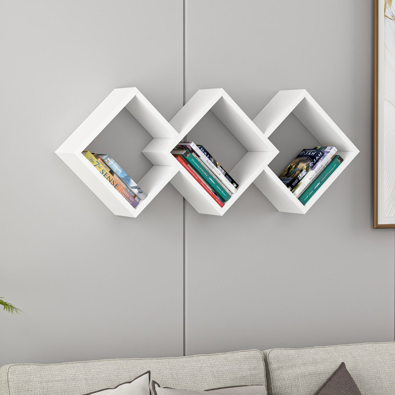 Modern White Wall Shelf, 40.2 x 16.5 x 7.9 inches | 100% Melamine Coated Particle Board, Thickness: 0.7 inches | Perfect for Home Decor & Organization, Sleek Design, Wall-Mounted, Space-Saving Solution