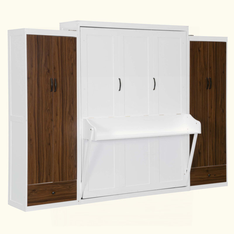 Lit escamotable Murphy avec placard, tiroirs et table