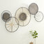 Décoration murale en métal faite à la main en métal noir avec motif texturé